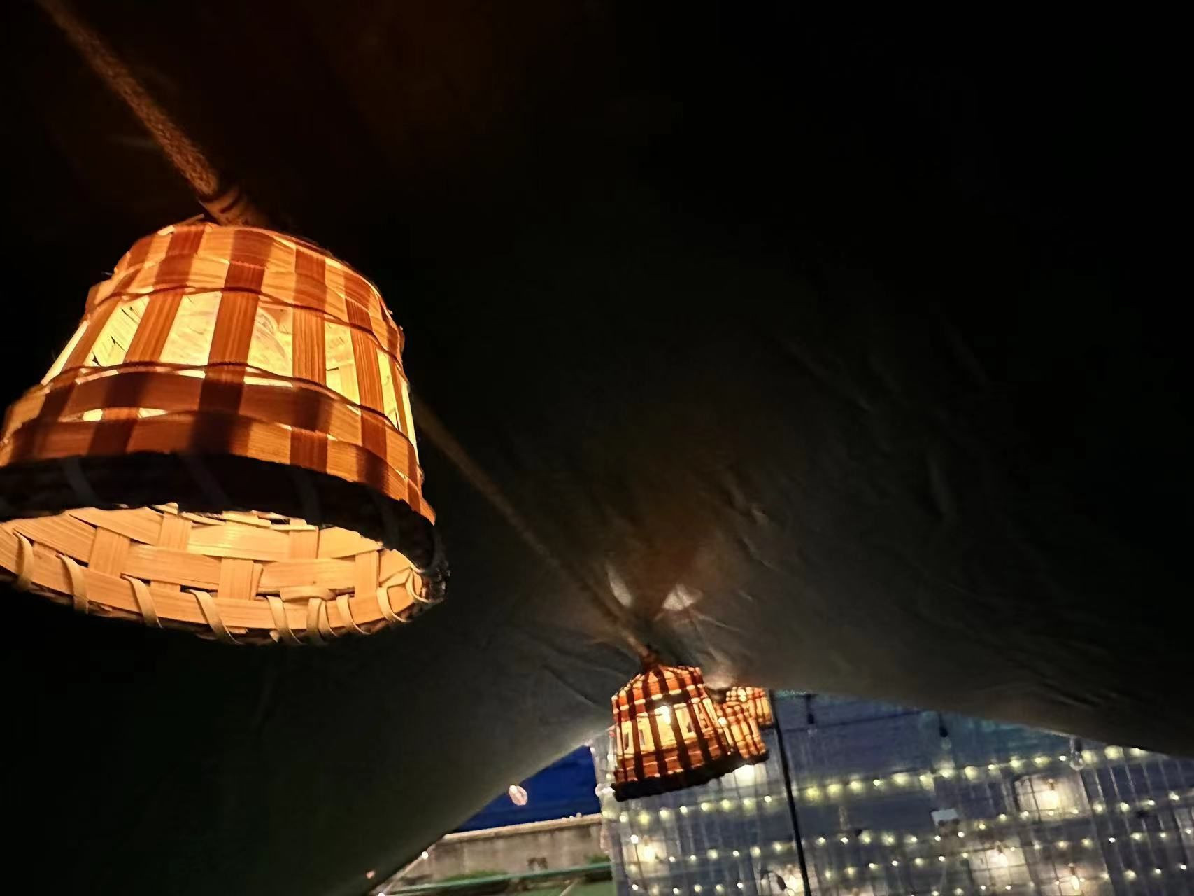 Solar hemp rope light stringss