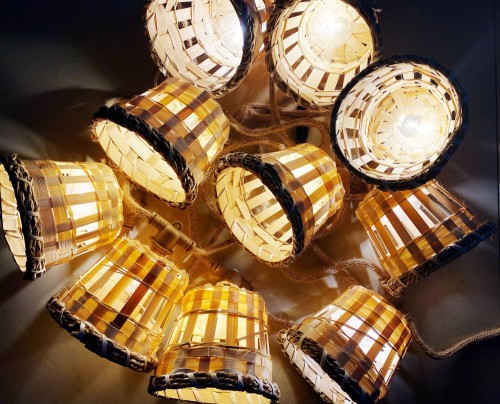 Solar hemp rope light stringss